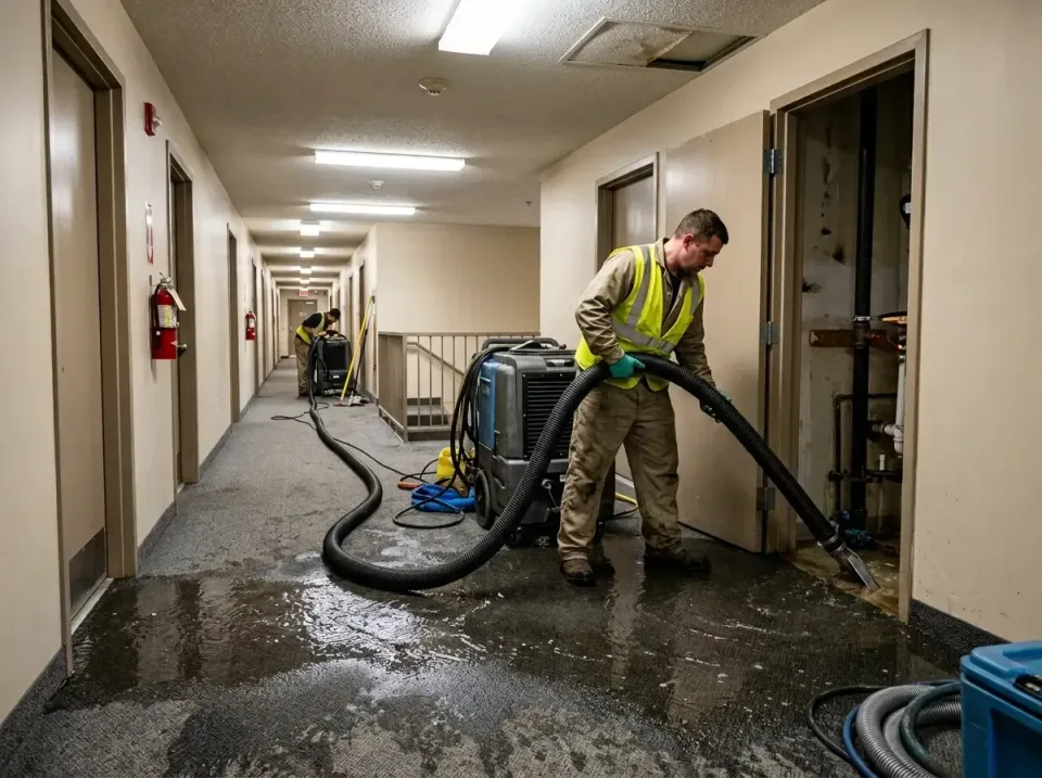 multi-unit-apartment-hallway-f-005 — frequently asked questions, Emergency Burst Pipe Water Extraction & Removal in Bramblet…